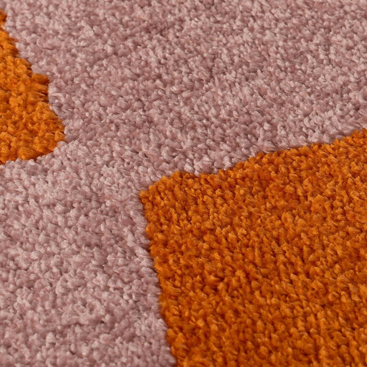 Joli Checkered Orange & Pink Rug
