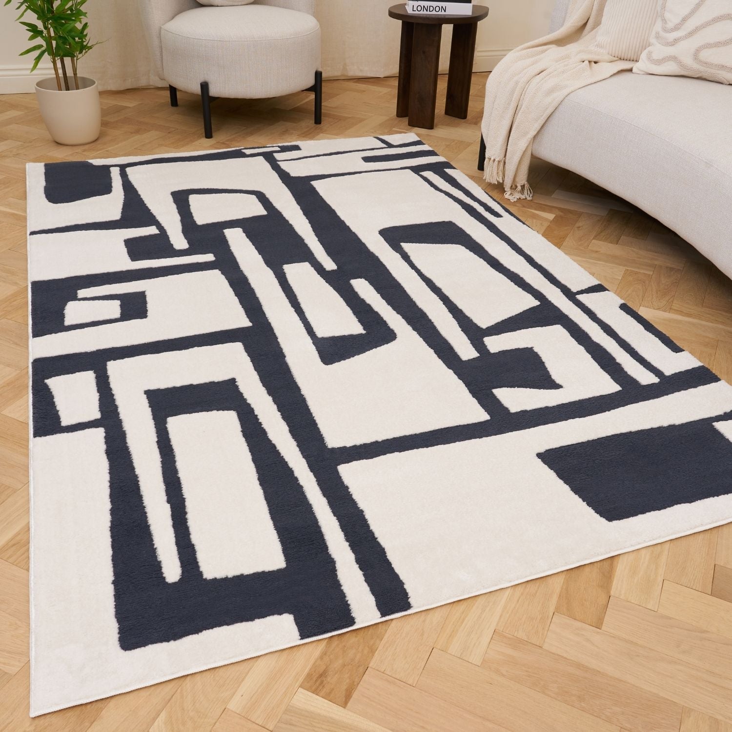Loft Abstract Blue Rug