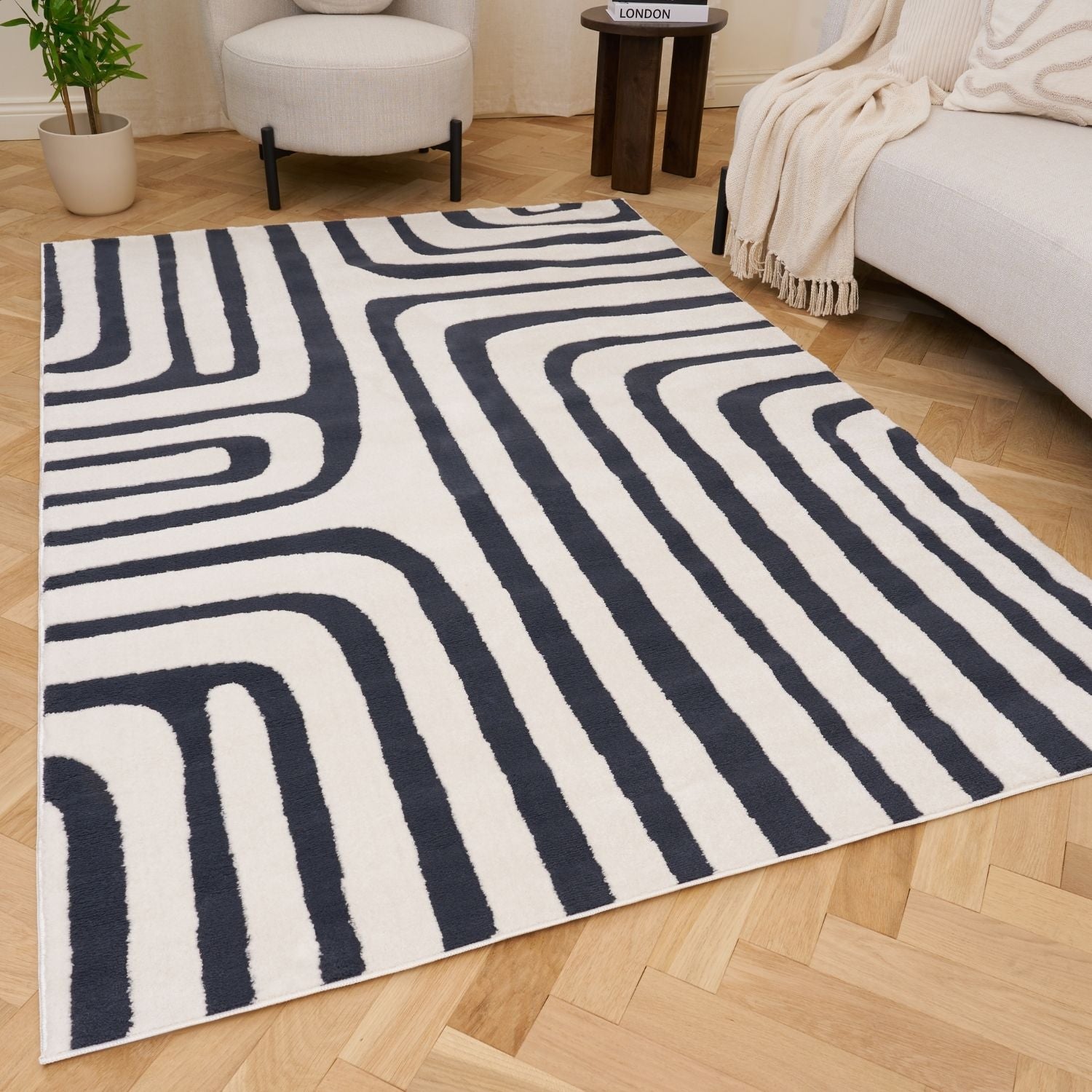 Loft Geometric Blue Rug