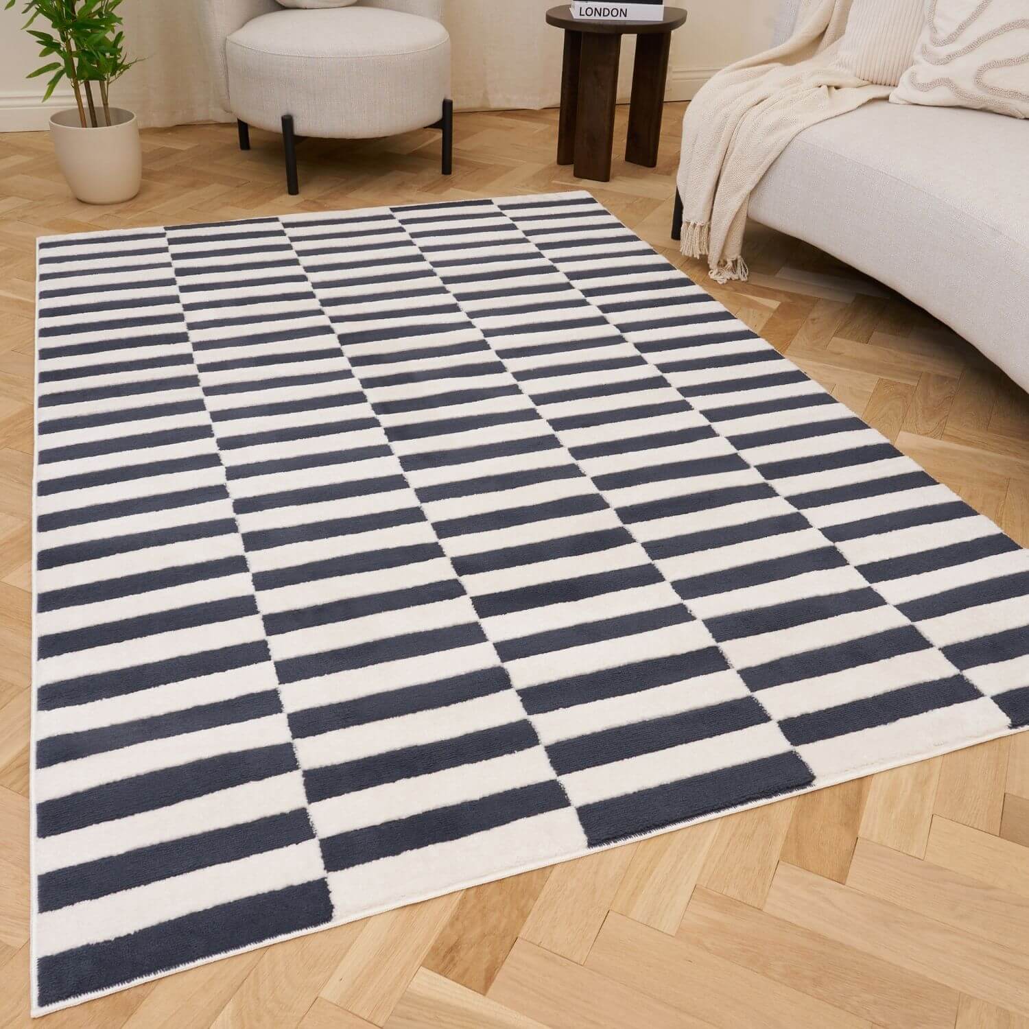 Loft Striped Blue Rug