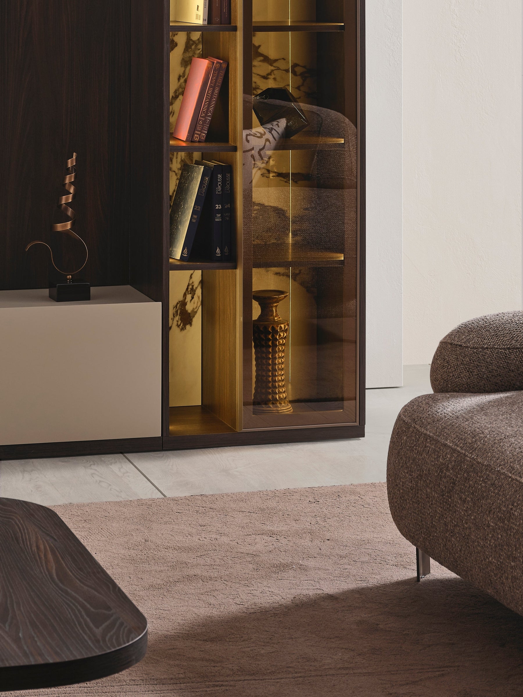 Lotus Wall TV Unit (O) by Netline Interiors