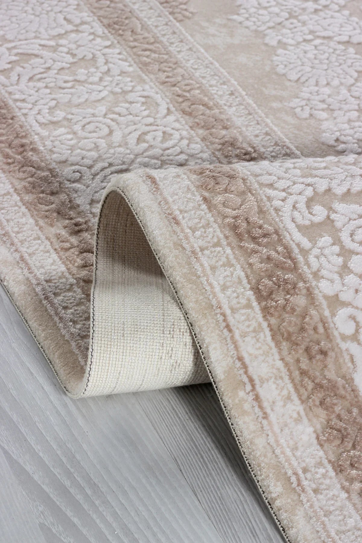 Tapis Netline Home Rugs Depot Crème Moderne Serenat SE001 – 100 % acrylique, ne peluche pas, facile à nettoyer, durable | Chambre, bureau, chambre d'enfant, entrée