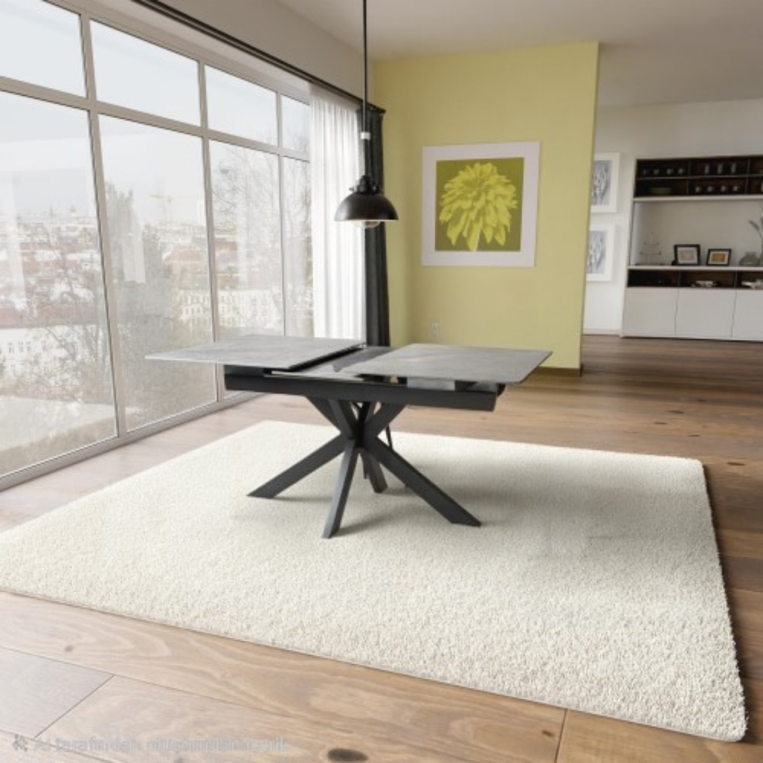 Modern Tokyo Dining Table by Netline Home Interior, showcasing a sleek wooden table with clean lines and contemporary design.