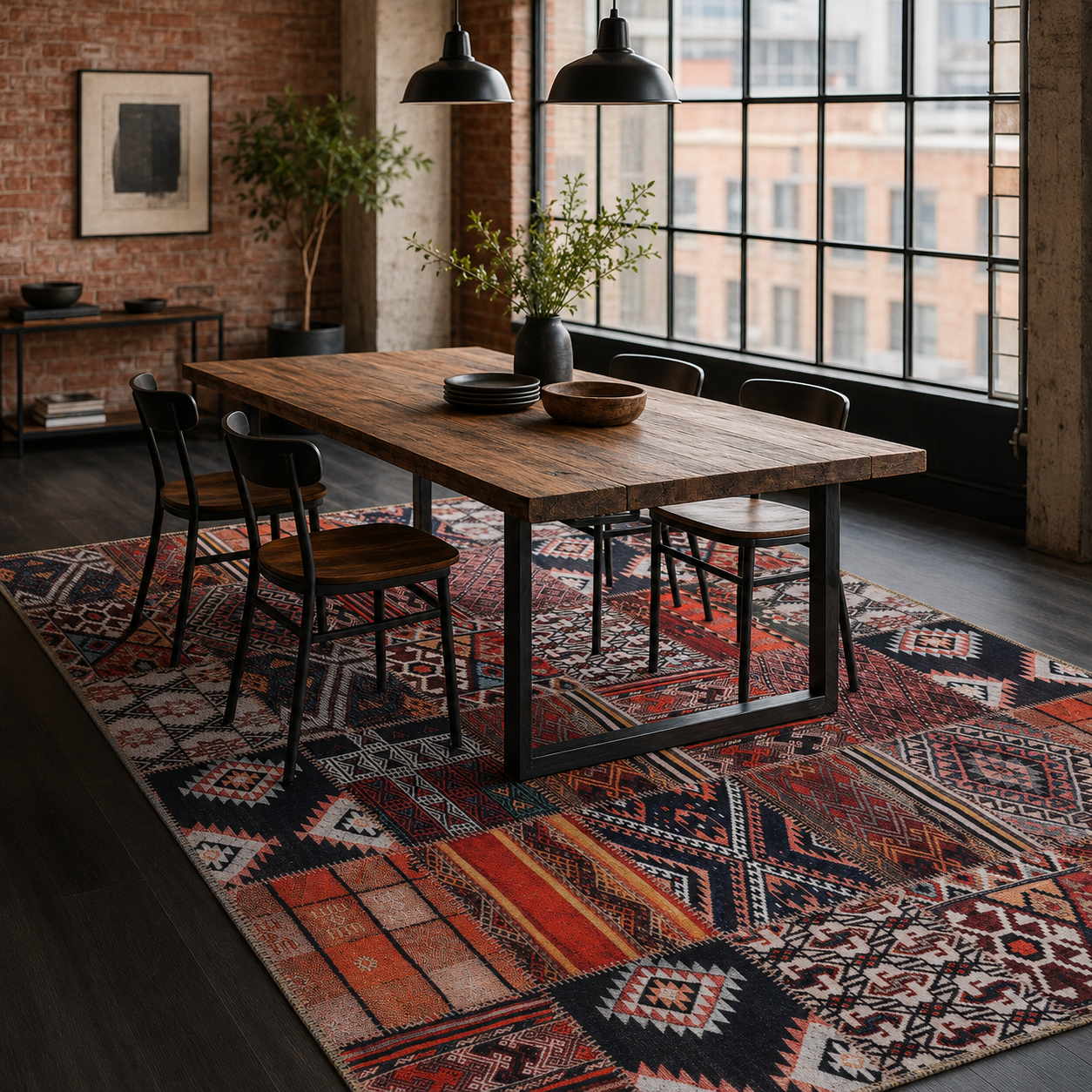 Tiled Border Deep Red Heritage Washable Rug – Netline Home guide