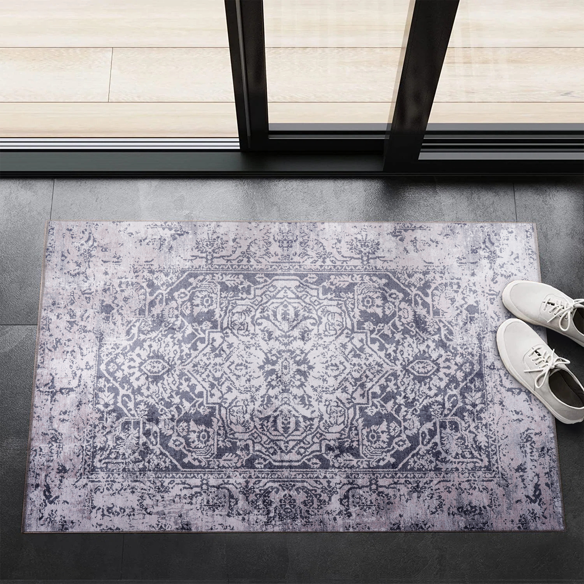 Terrace Patina Mid Blue Vintage Washable Rug – Netline Home guide
