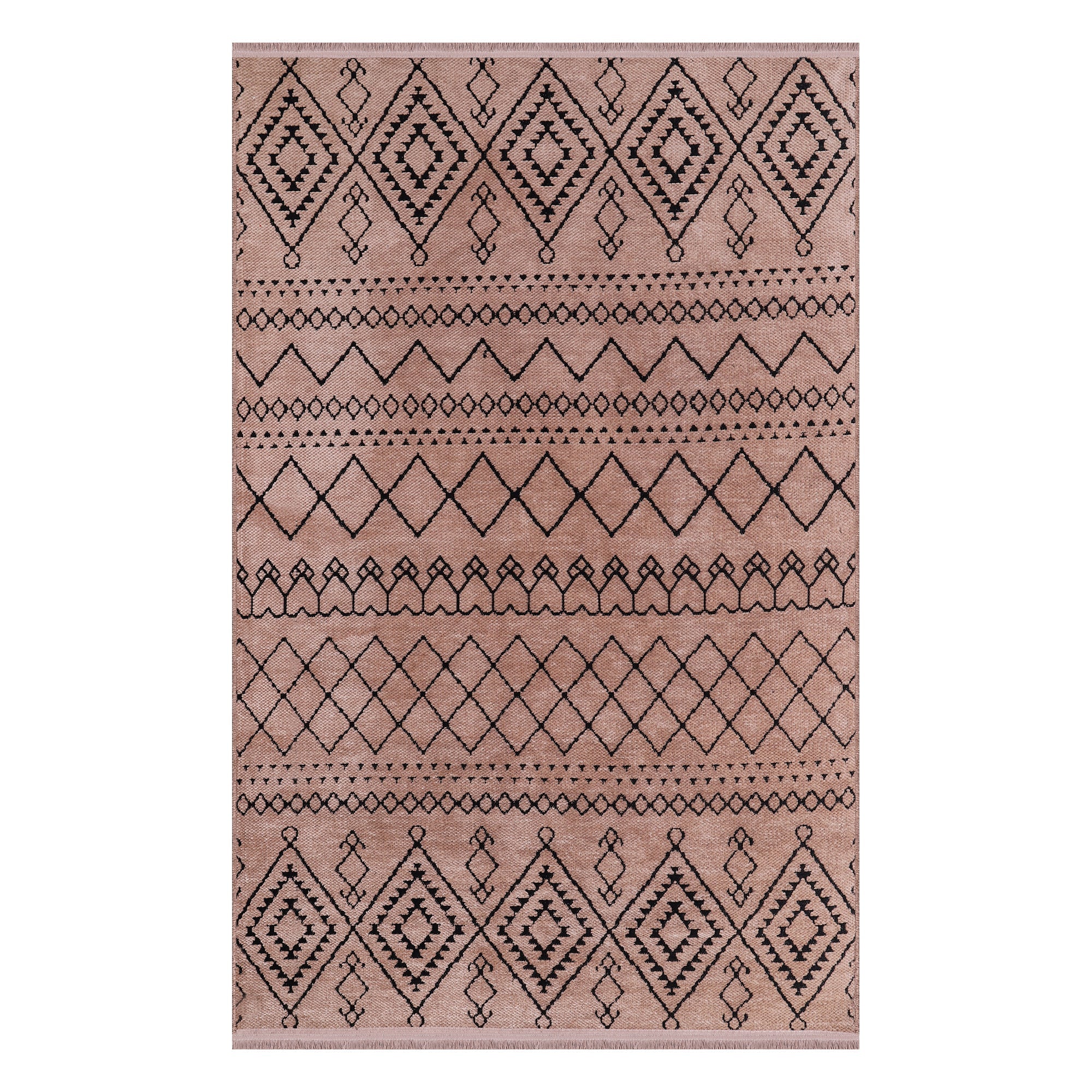 Netline Home Machine Washable Rug RW1801 – BROWN Soft Chenille