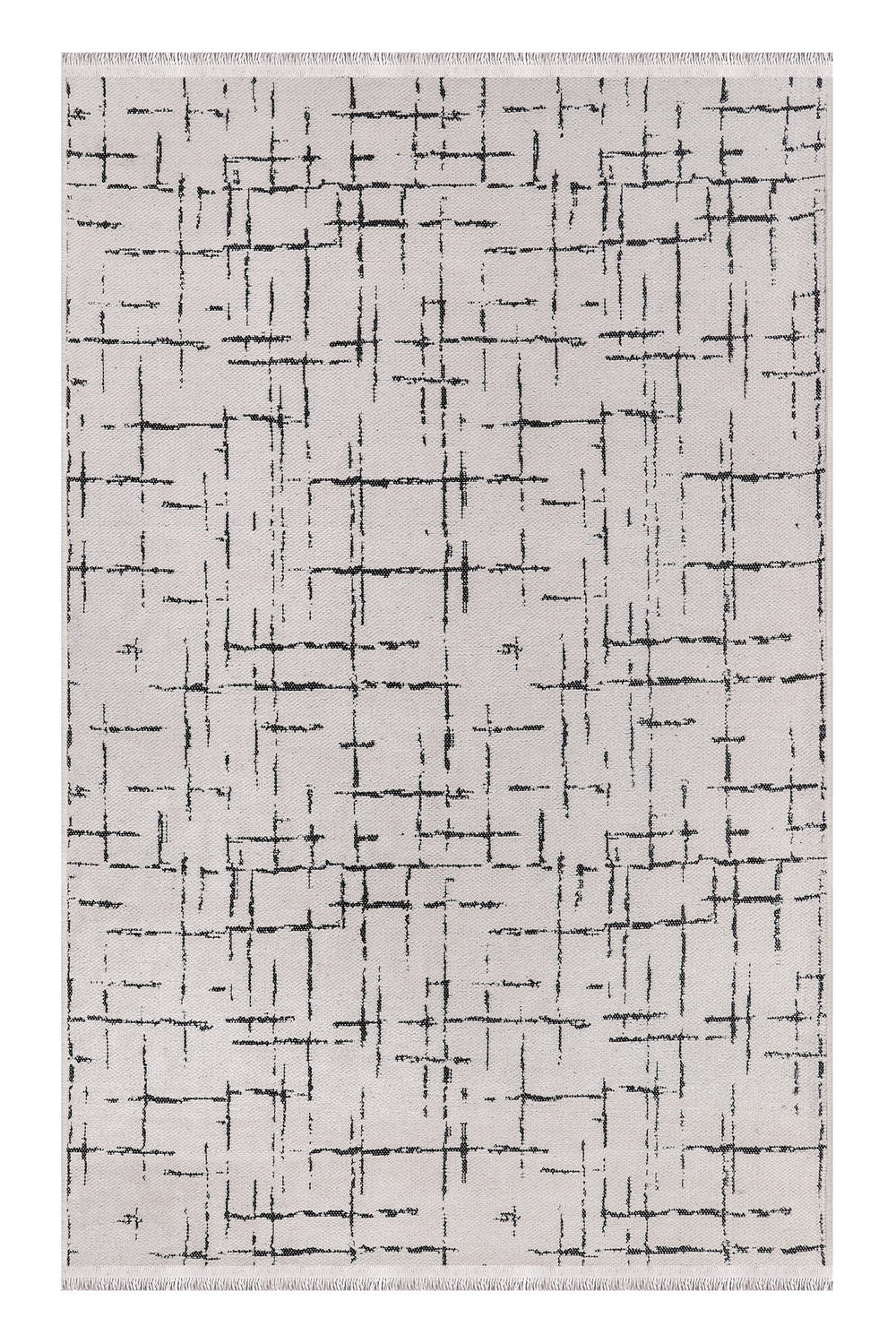 Machine washable white chenille rug from Netline Home, soft and plush, perfect for modern living spaces.