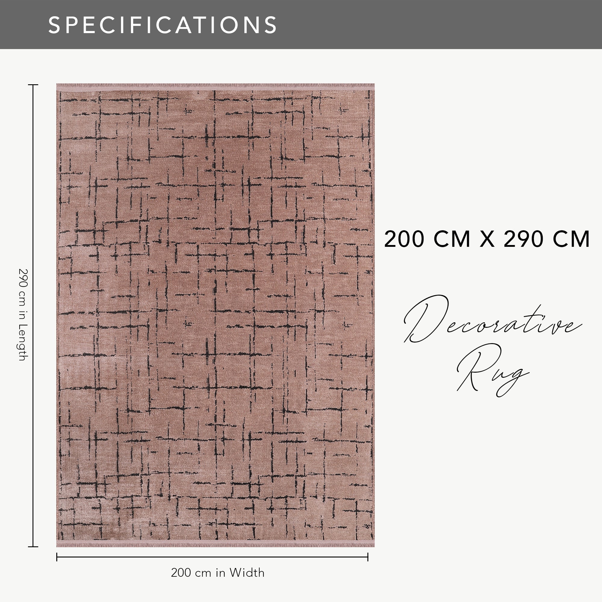 Netline Home Machine Washable Rug NT201 – BROWN Soft Chenille