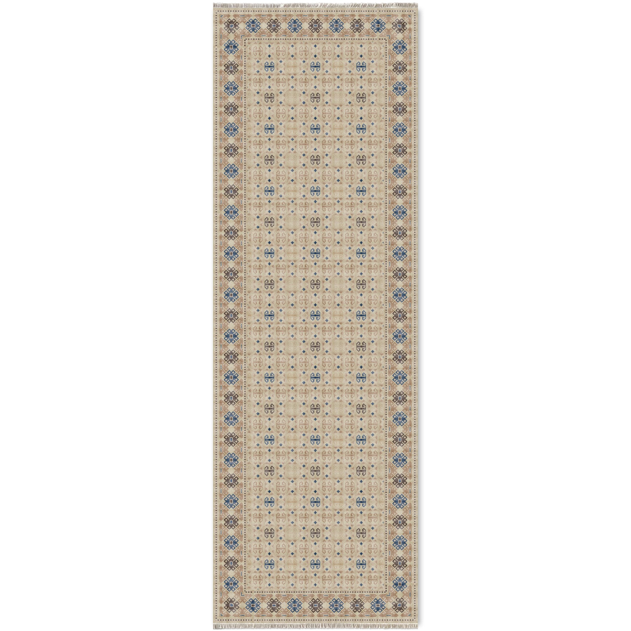 Netline Home Cream White Ethnic Classic Machine Washable Chenille Rug Design NH7049 - Gallery Image 6 - Netline Home