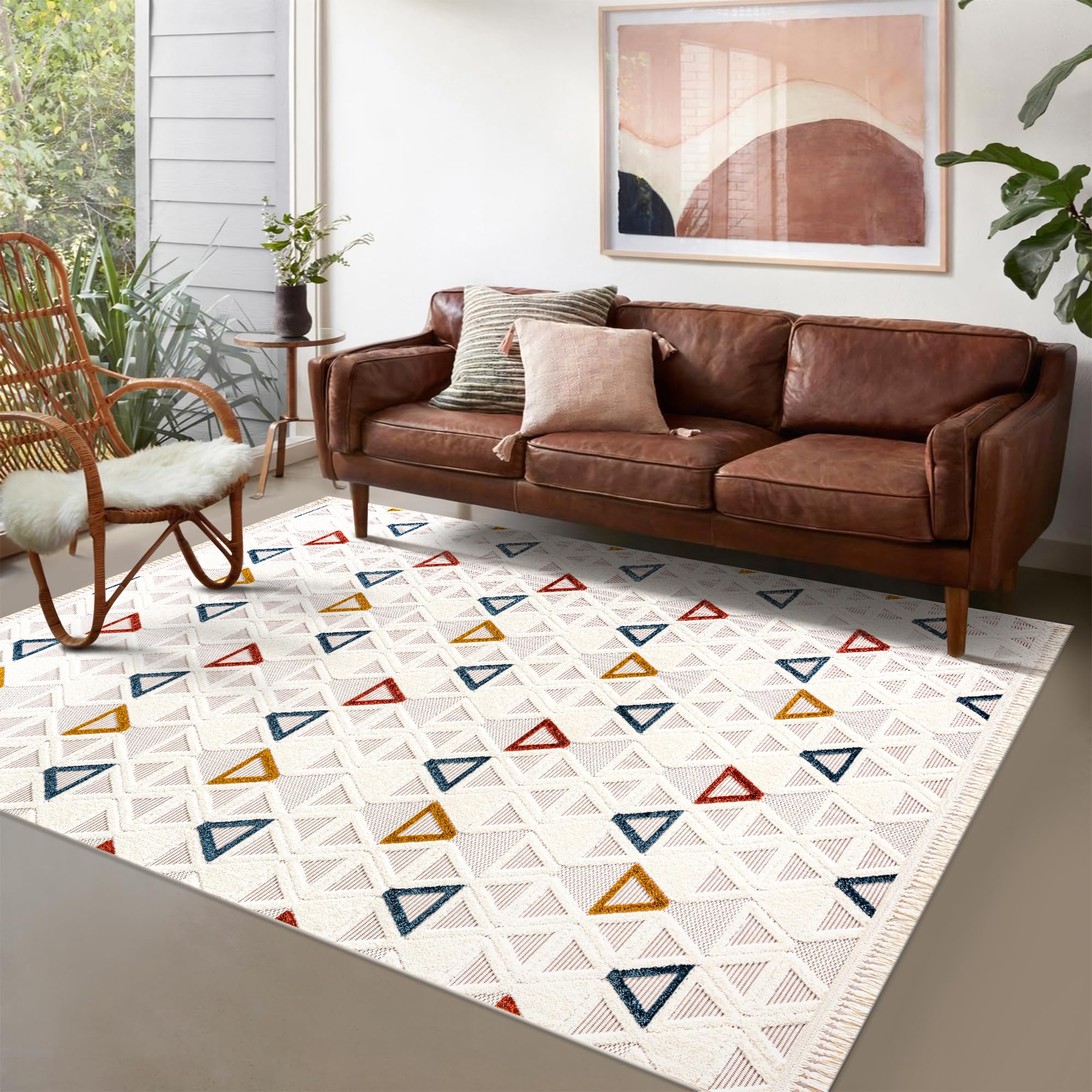 Netline Home RUGS DEPOT Area Rug for Living Room, Bedroom & Hallway – Soft & Durable Low Pile Area Rugs – Bohemian, Aztec & Boho Style – Pet & Kid-Friendly, Ideal for High-Traffic Areas (Copy)