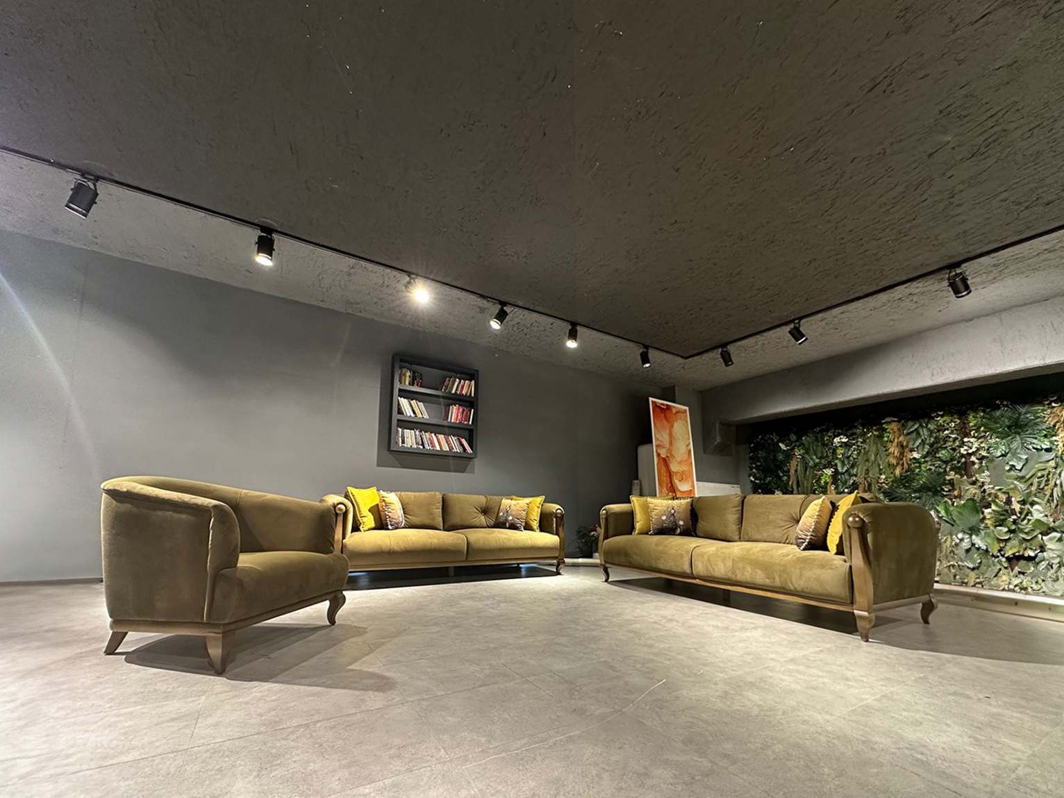 Netline Home Interior Palermo sofa set in modern living room with plush cushions and sleek design for stylish comfort.