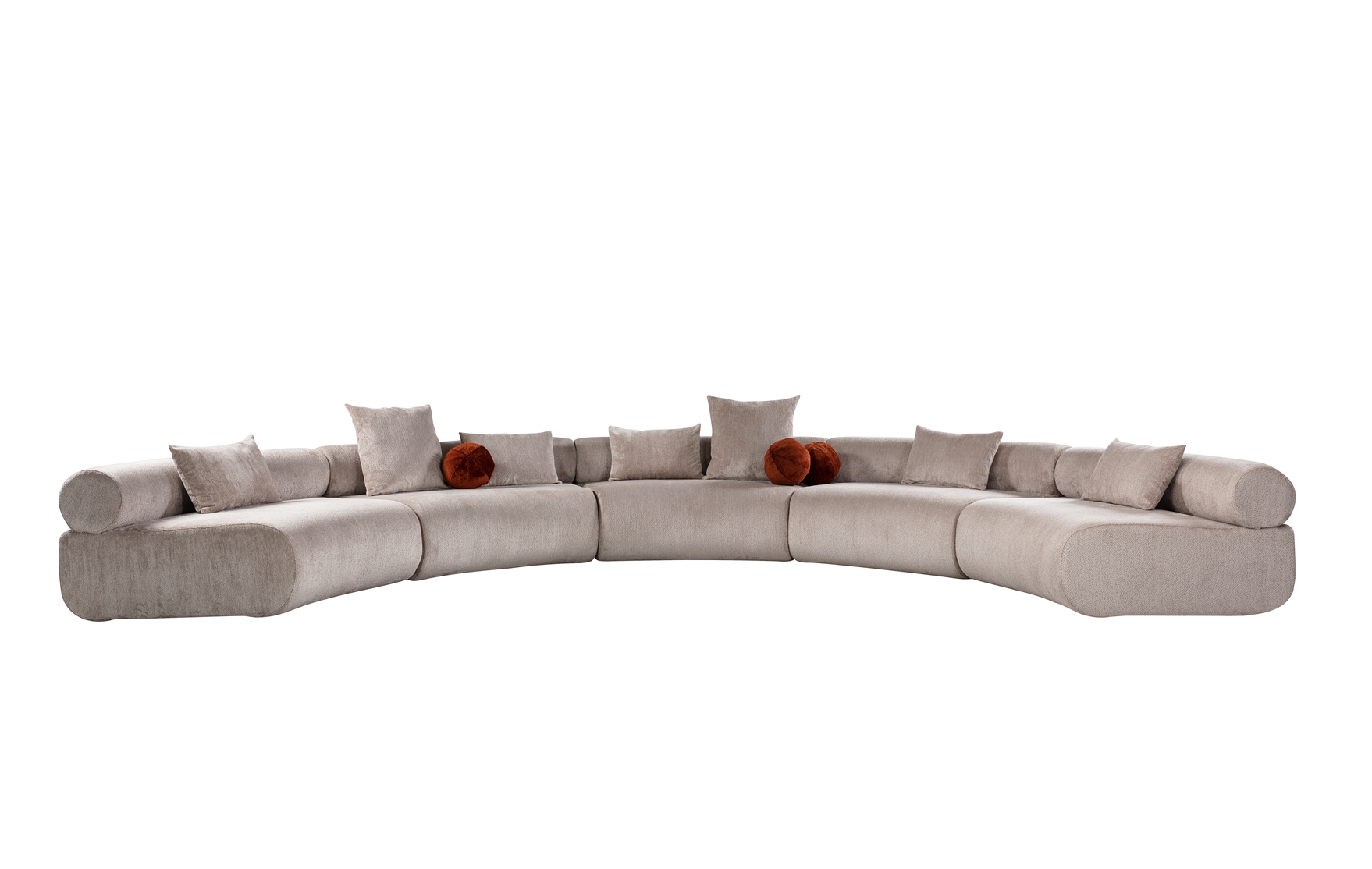 Netline Home Interior Roma corner sofa with spacious lounge design, featuring plush cushions and modern fabric upholstery.