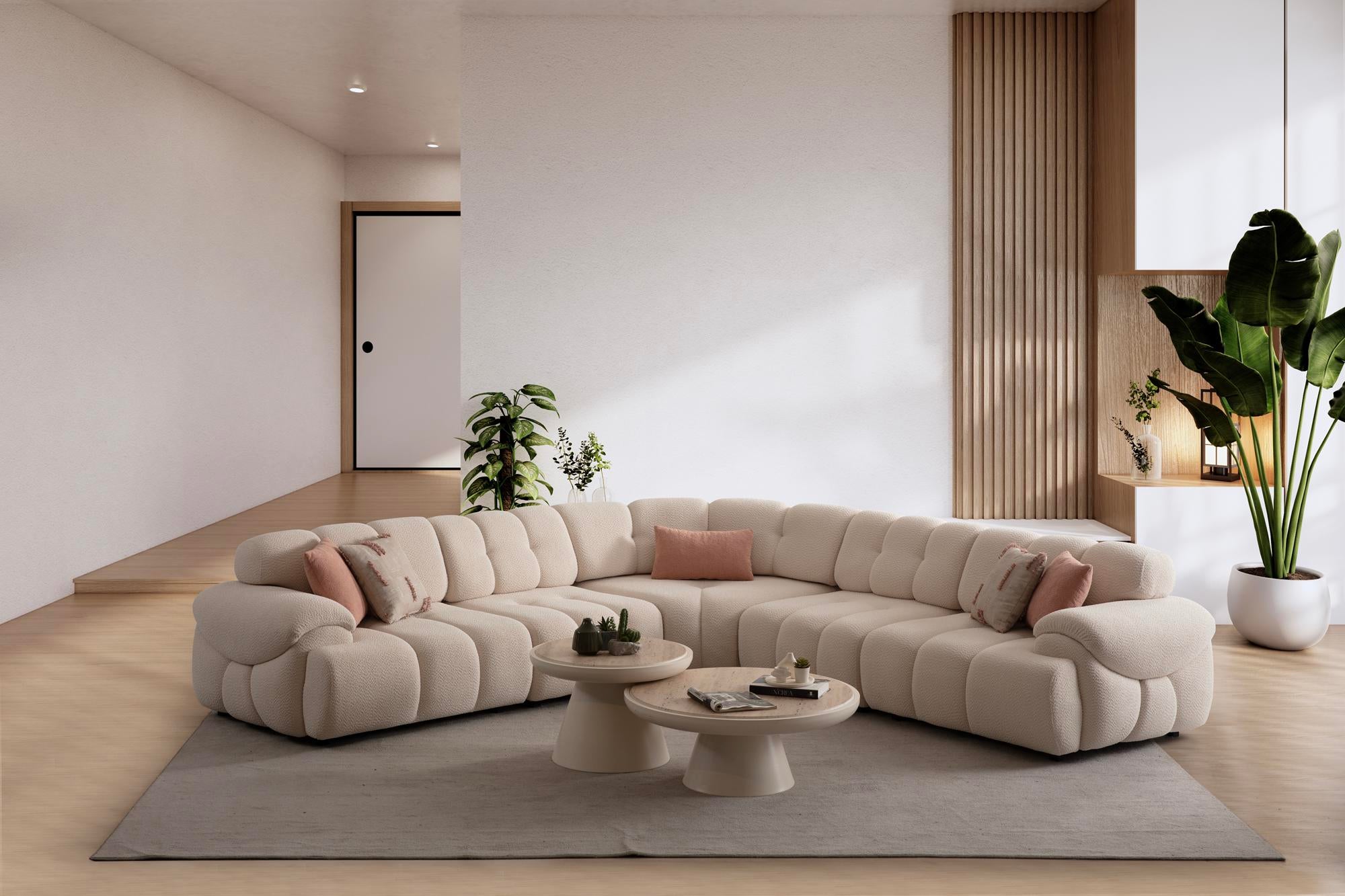 Hestia Modular Sleeper Corner Sofa Set (SG) by Netline Interiors