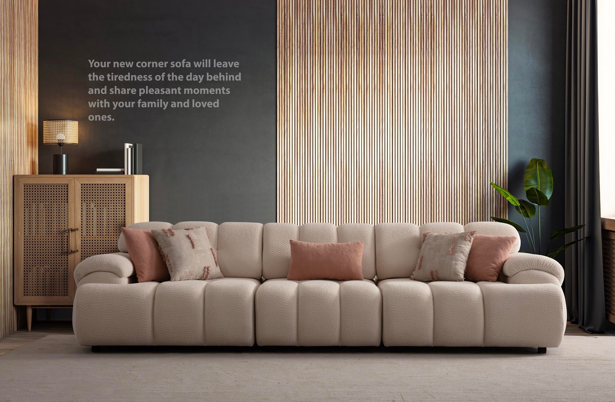 Hestia Modular Sleeper Corner Sofa Set (SG) by Netline Interiors