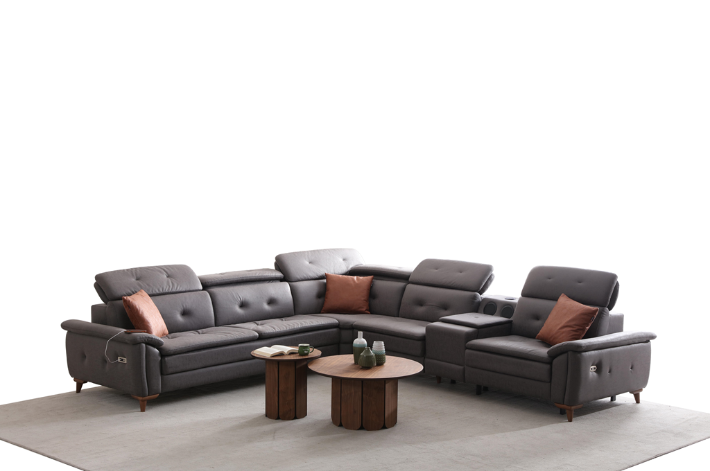Netline Home Interior Lazio corner sofa with plush cushions and spacious design for comfortable lounge seating.