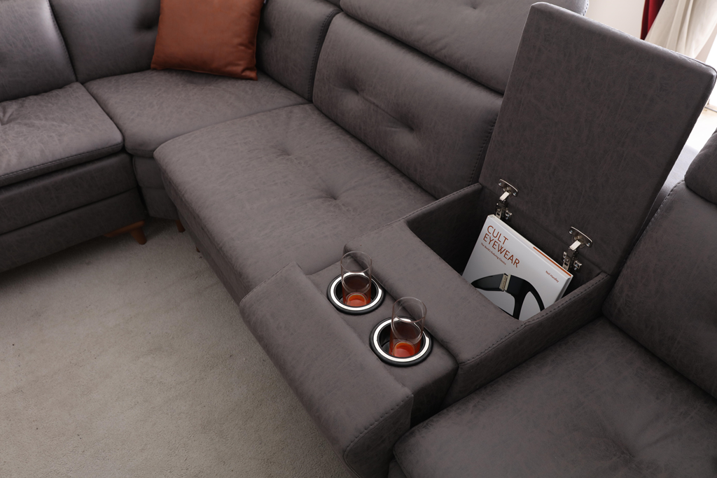 Netline Home Interior Lazio corner sofa with plush cushions and spacious seating in a modern living room setting