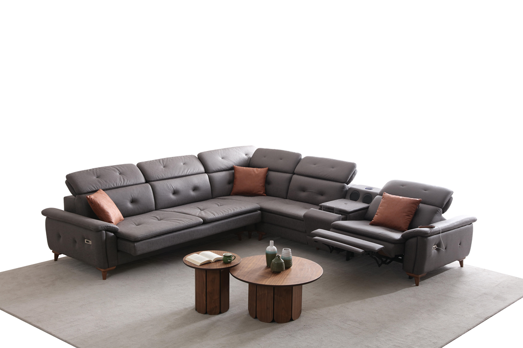 Netline Home Interior Lazio corner sofa with plush cushions and spacious seating for a comfortable lounge area.