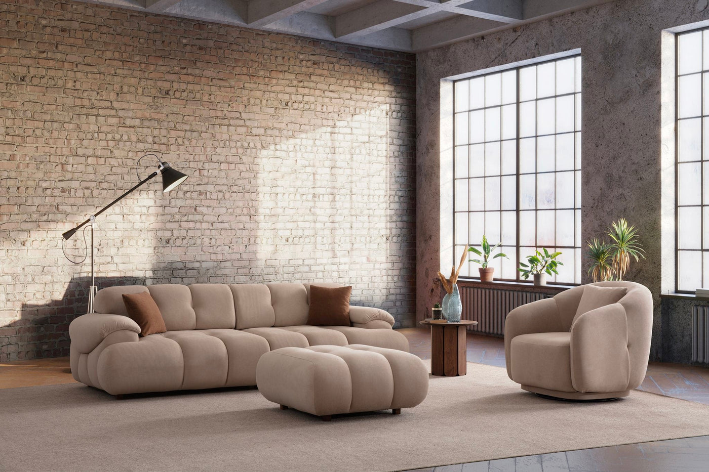 New Hestia Sleeper Sofa Set (SG) by Netline Interiors
