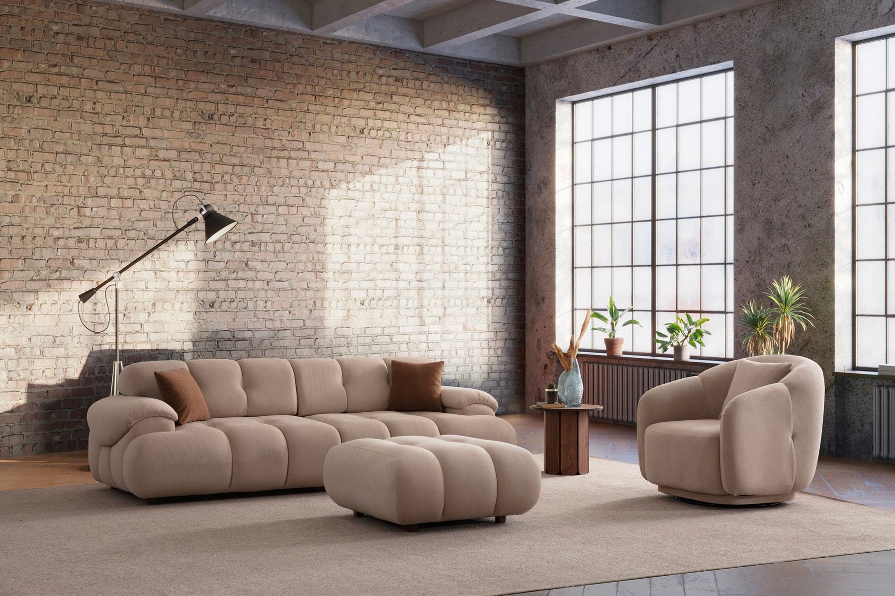 New Hestia Sleeper Sofa Set (SG) by Netline Interiors