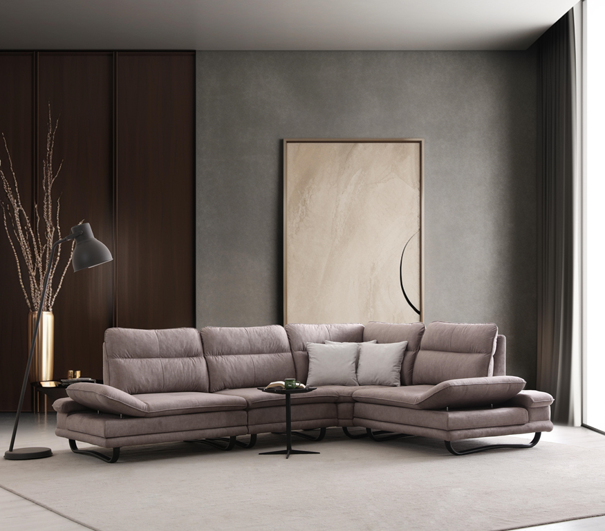 Netline Home Interior Fiesta corner sofa in a spacious lounge setting with plush cushions and modern design.