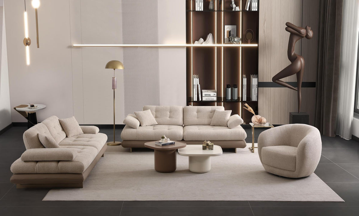 Lunza Swivel Armchair (SG) by Netline Interiors