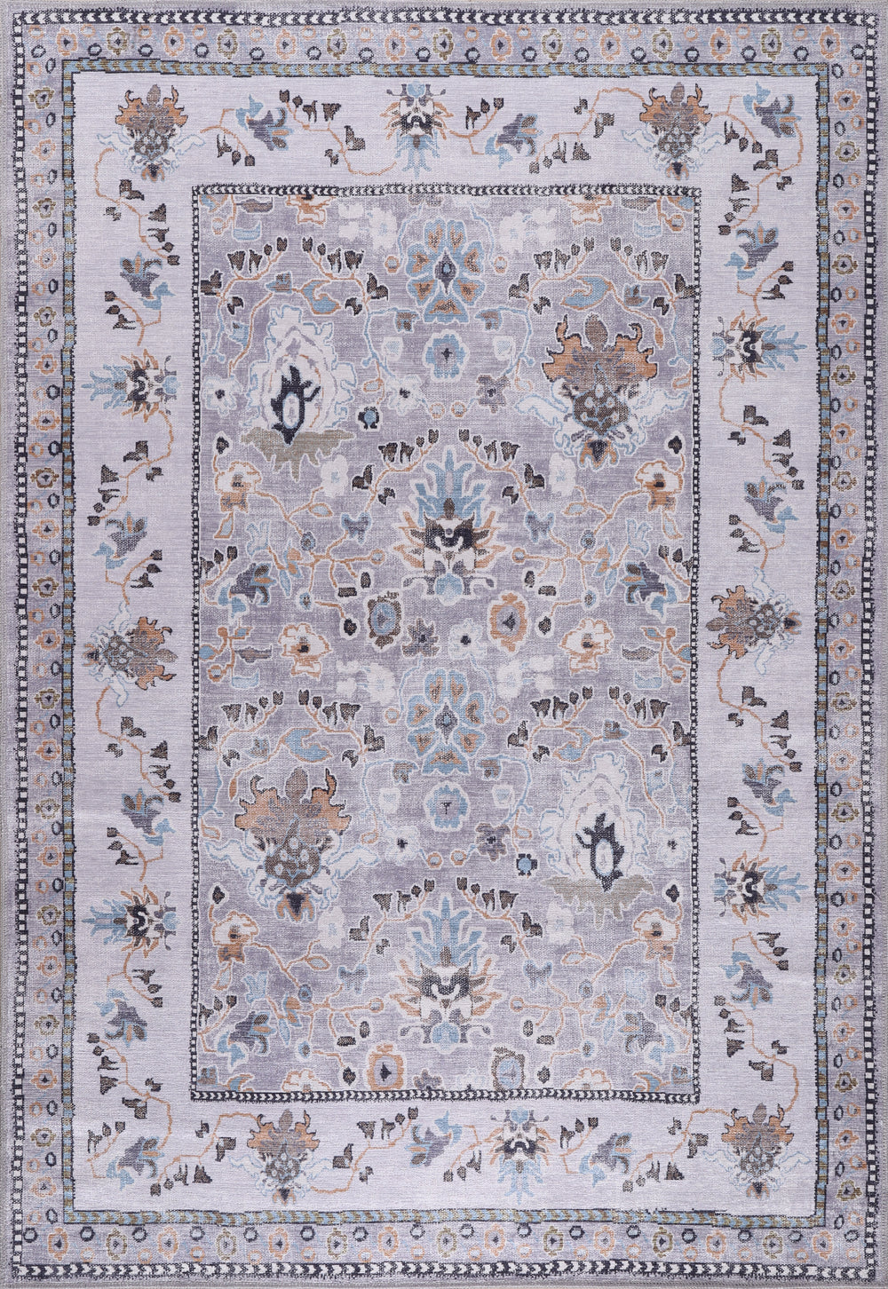 Red Kilim washable rug with medallion design from Netline Home, showcasing vibrant pattern and soft texture.