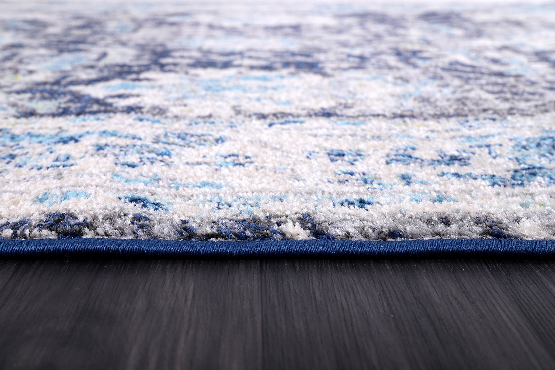 Vintage Area Rug 7652 – Blue Navy Distressed Floral