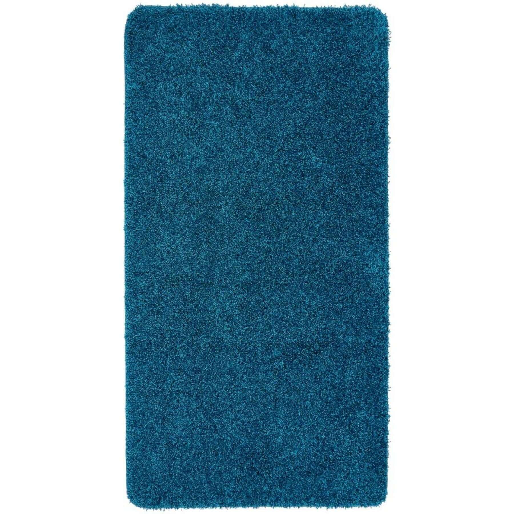 Washable Teal Shaggy Rug