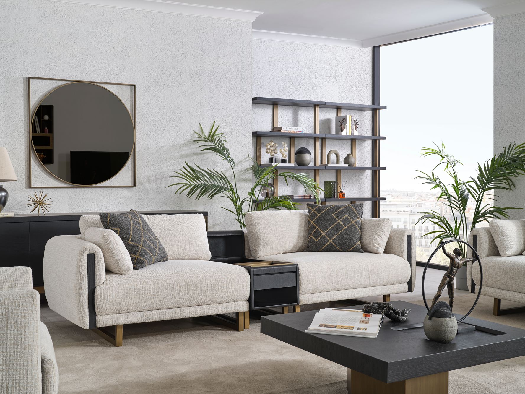 Netline Home Interior Stella 4 Seater Sofa showing a spacious, comfortable family sofa in a modern living room setting.