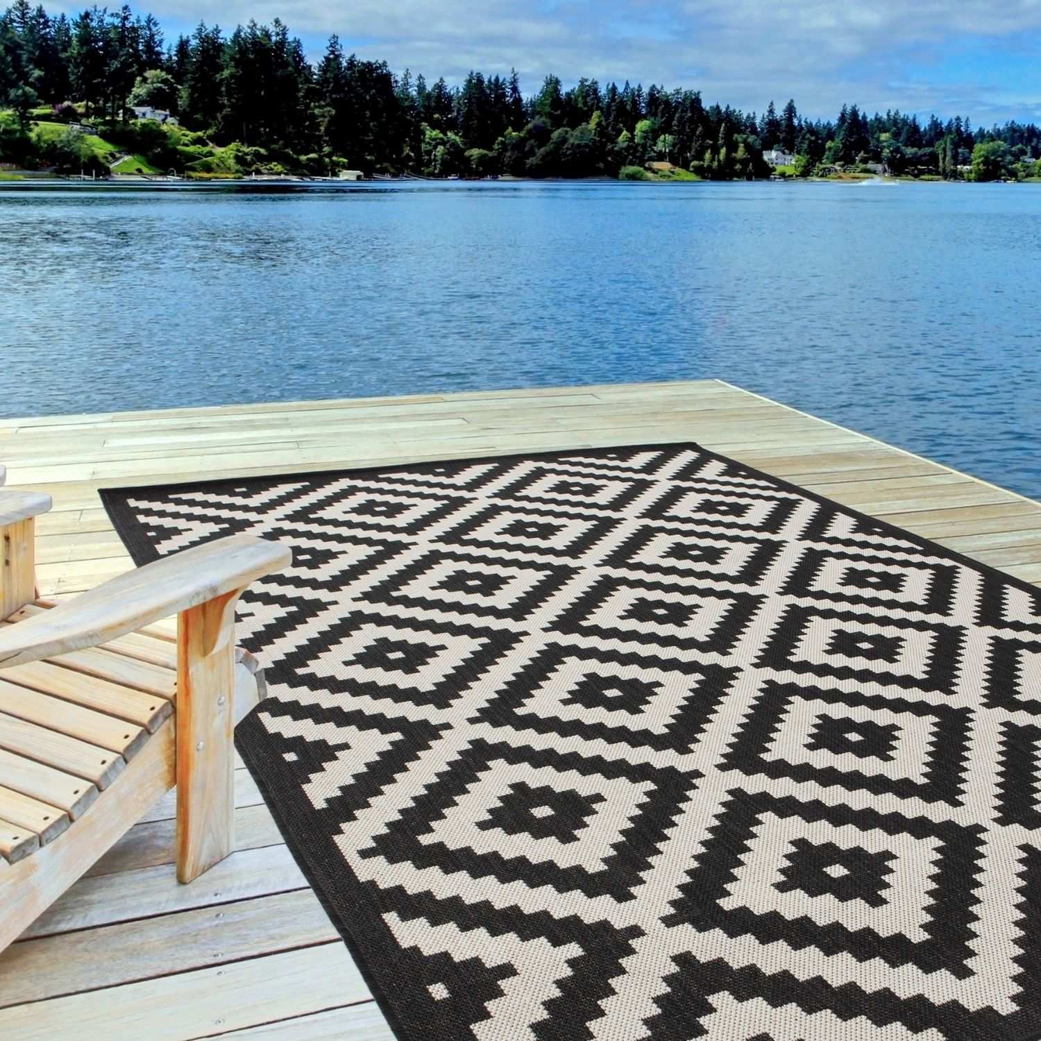Ecology Outdoor Rug Black | 100bl