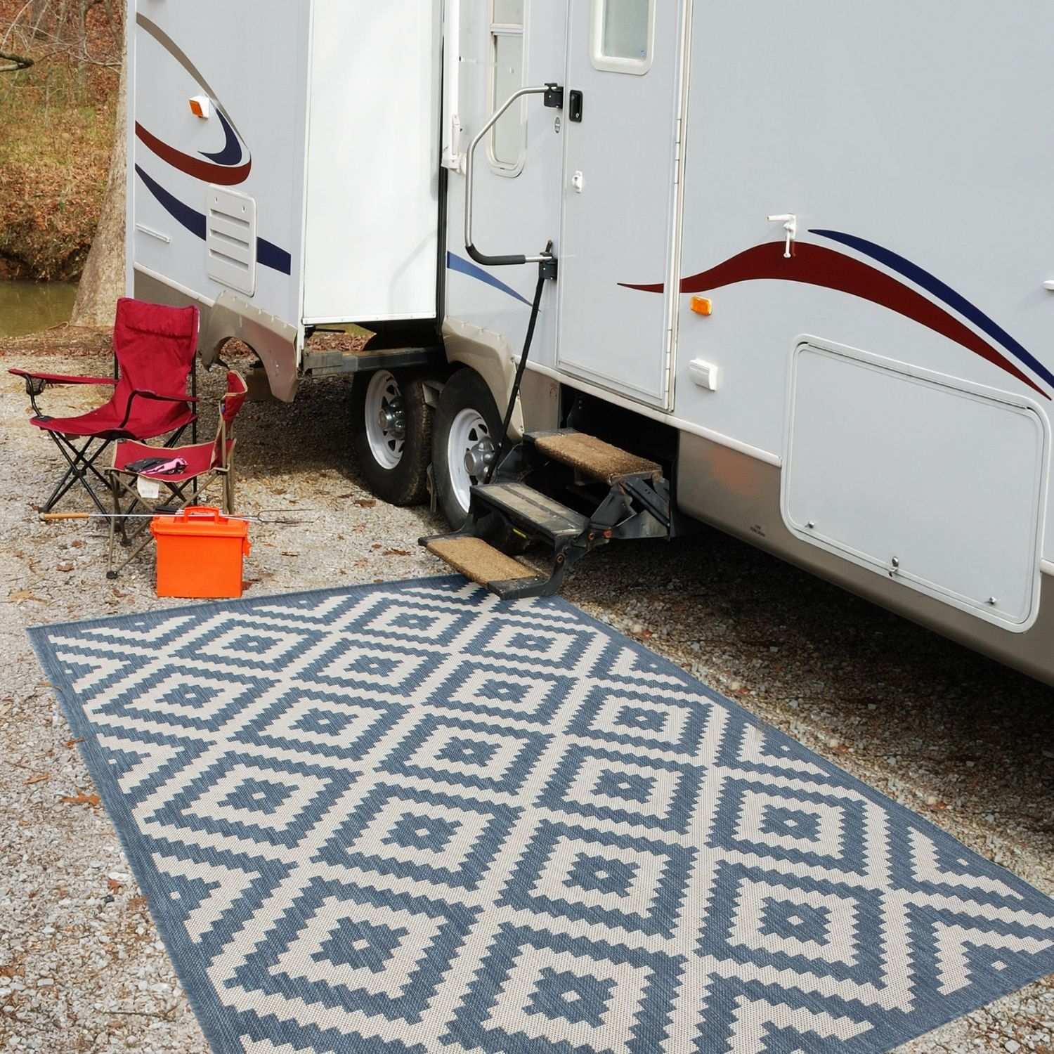 Ecology Outdoor Rug Blue | 100blu