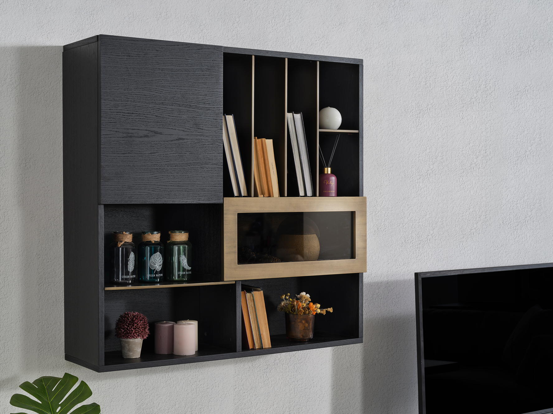 Contemporary Stella TV unit by Netline Home Interior with sleek media storage and open shelving for modern living rooms.