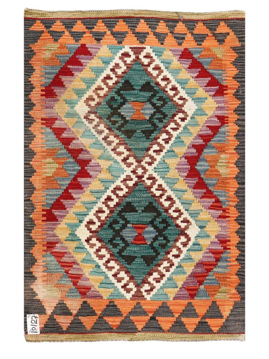 Maimana Afghanistan Kilim Rug - 106 x 69 cm