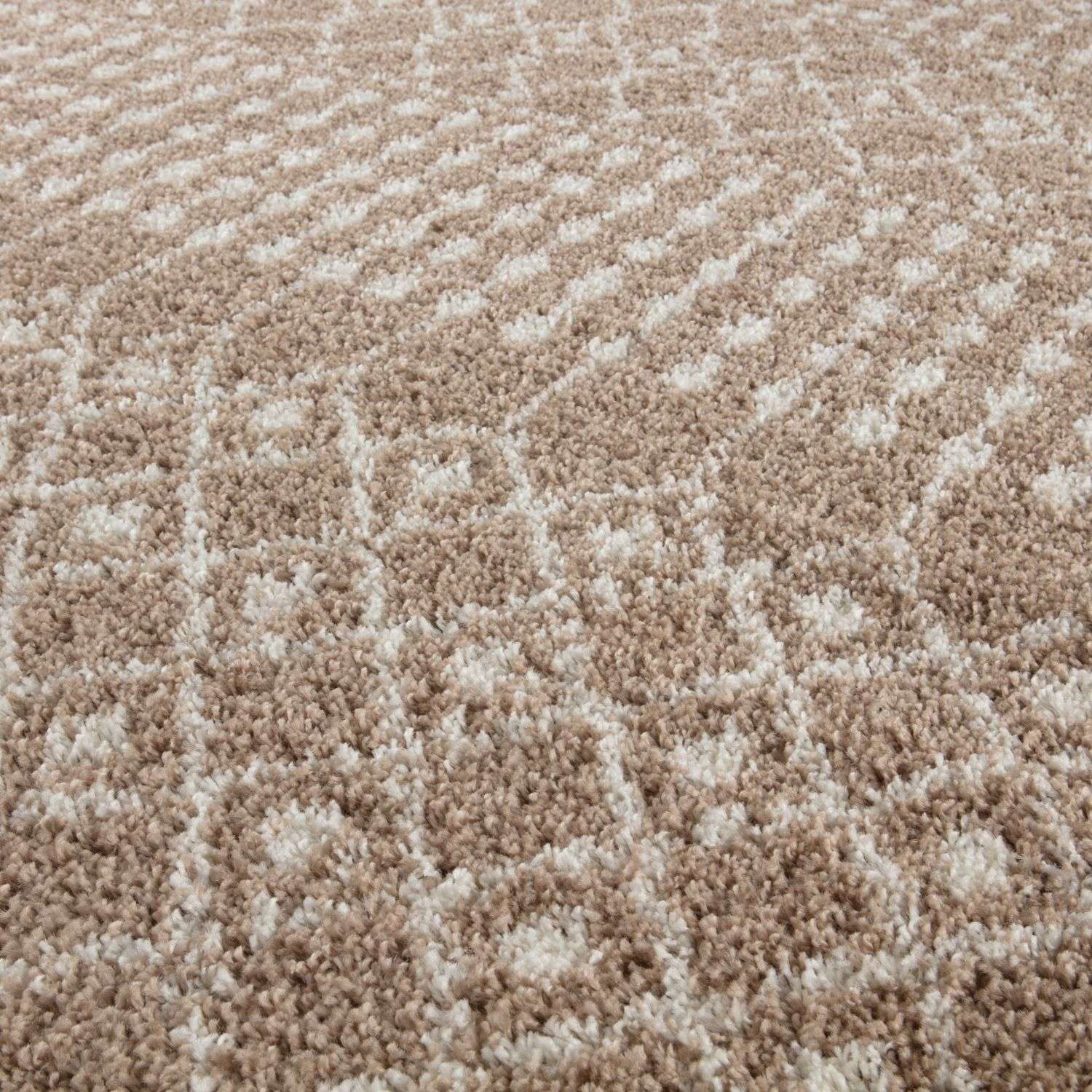 Moroccan Beige Shaggy Rug | 1020
