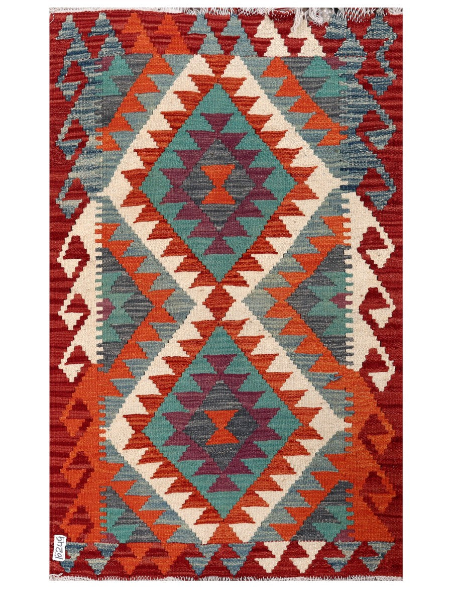 Maimana Afghanistan Kilim Rug - 128 x 79 cm