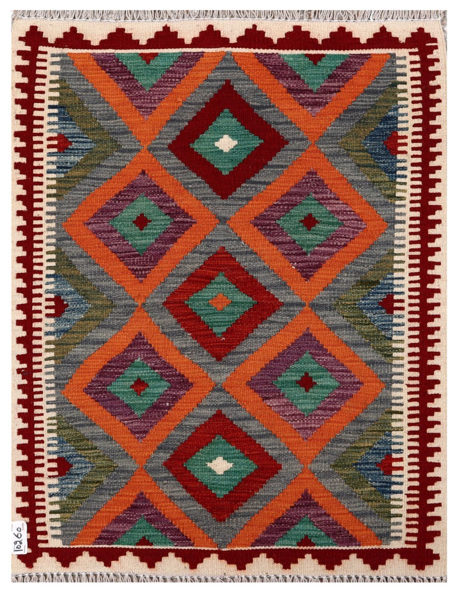 Maimana Afghanistan Kilim Rug - 105 x 80 cm