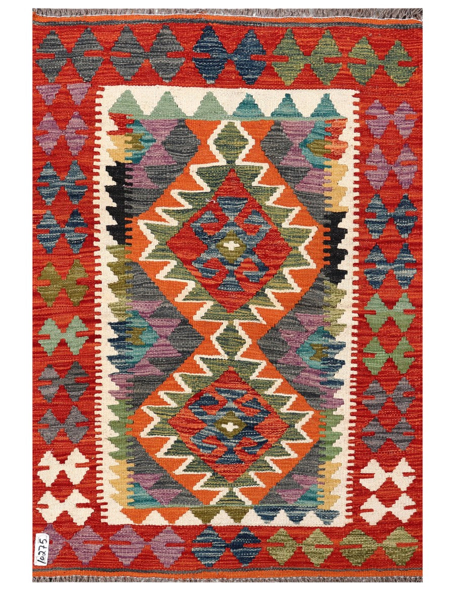 Maimana Afghanistan Kilim Rug - 122 x 83 cm