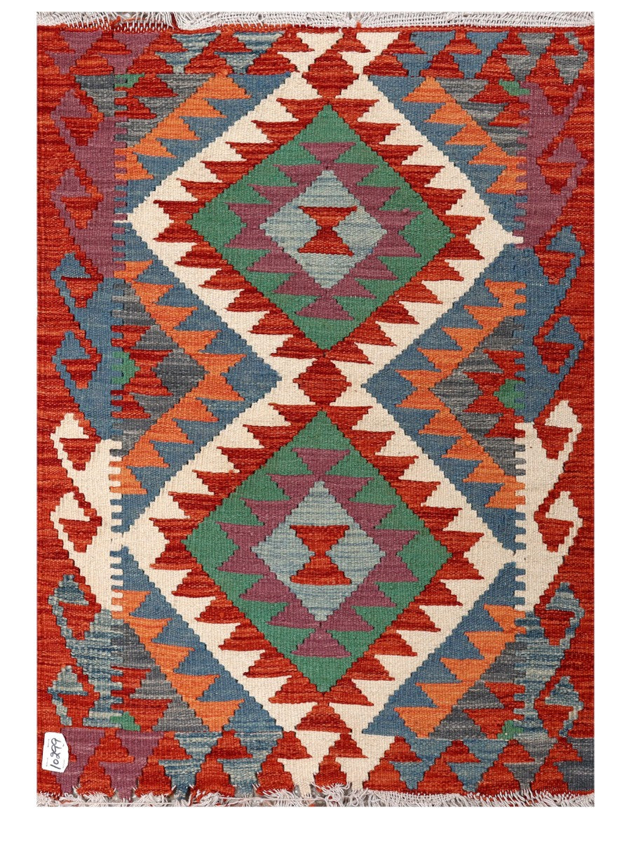 Maimana Afghanistan Kilim Rug - 114 x 81 cm