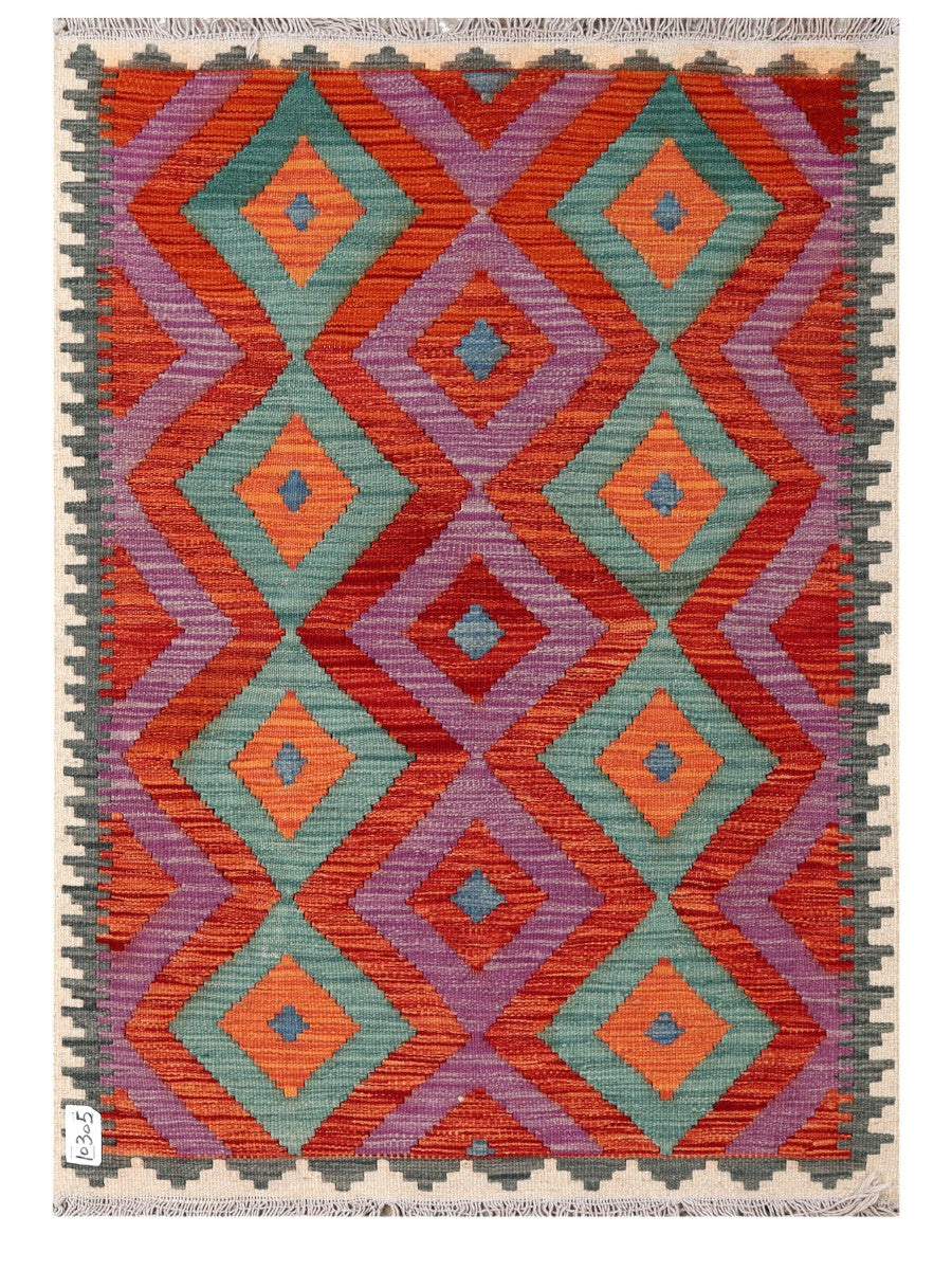 Maimana Afghanistan Kilim Rug - 116 x 83 cm