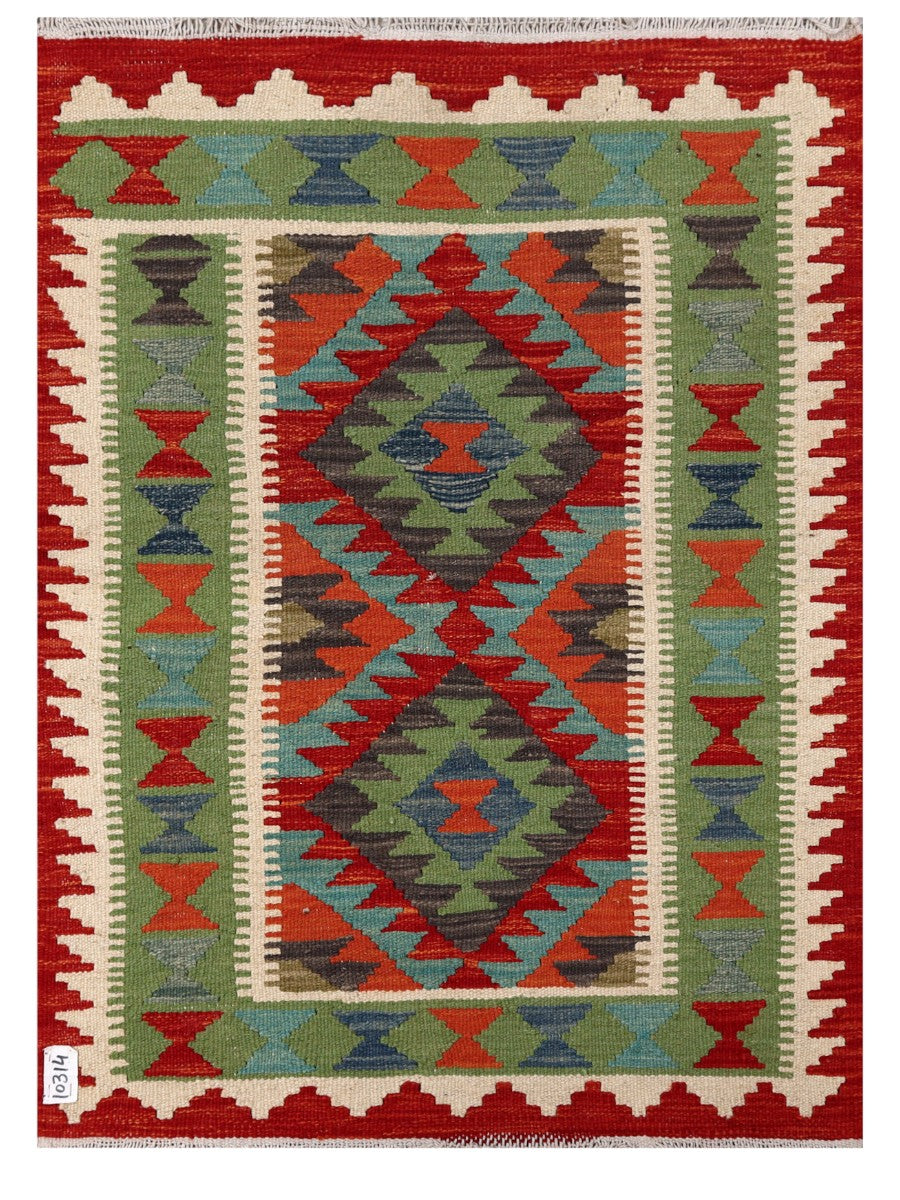 Maimana Afghanistan Kilim Rug - 115 x 84 cm