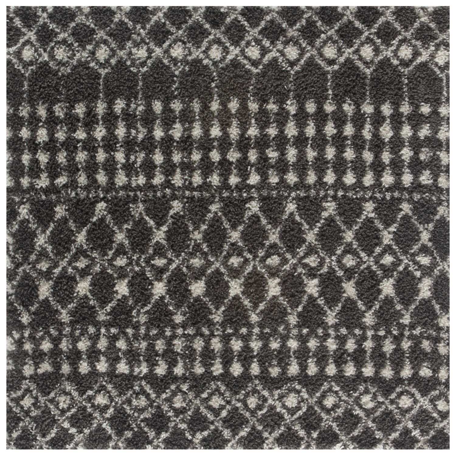 Moroccan Dark Grey Shaggy Rug | 1040