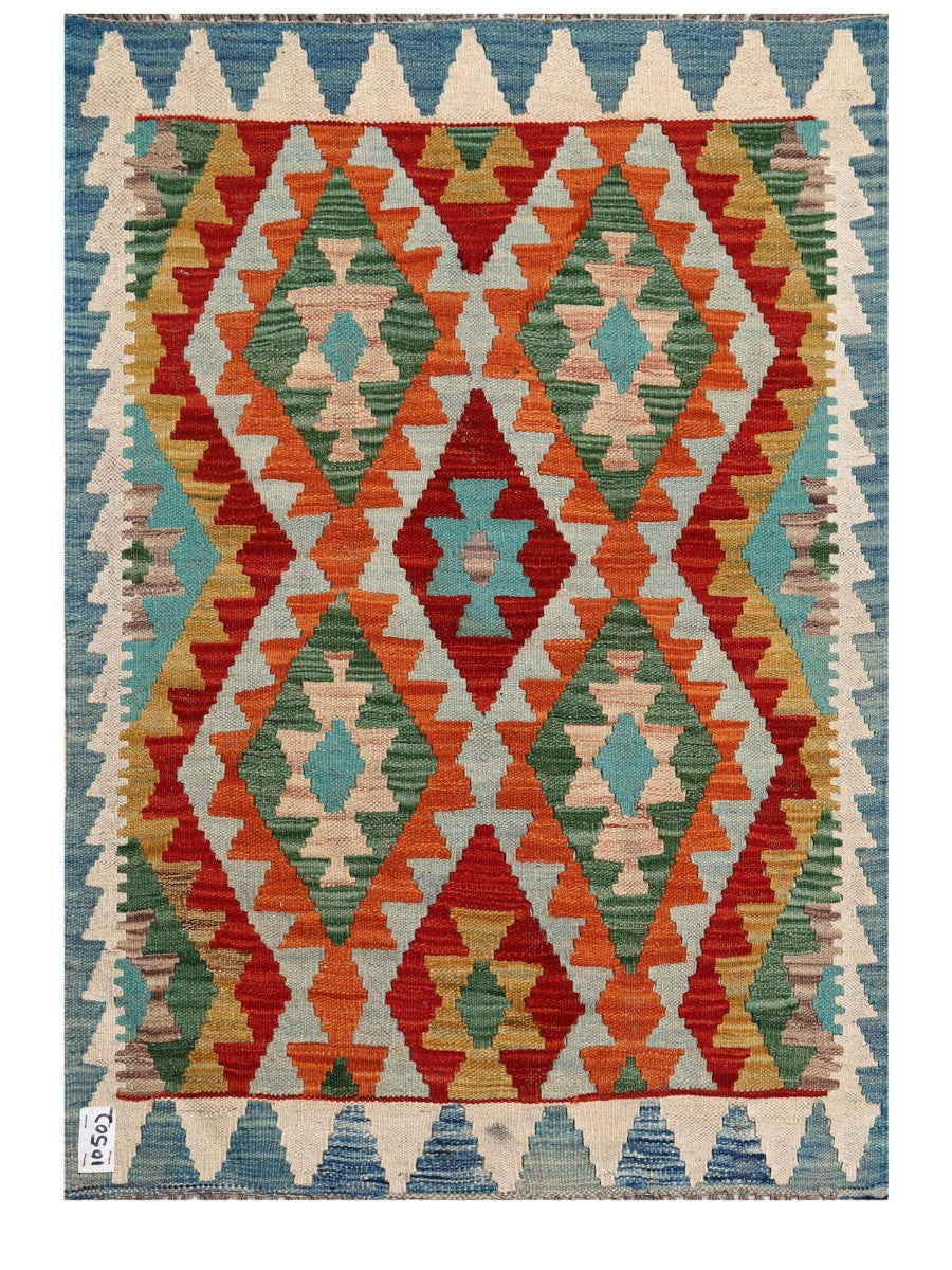 Maimana Afghanistan Kilim Rug - 117 x 84 cm