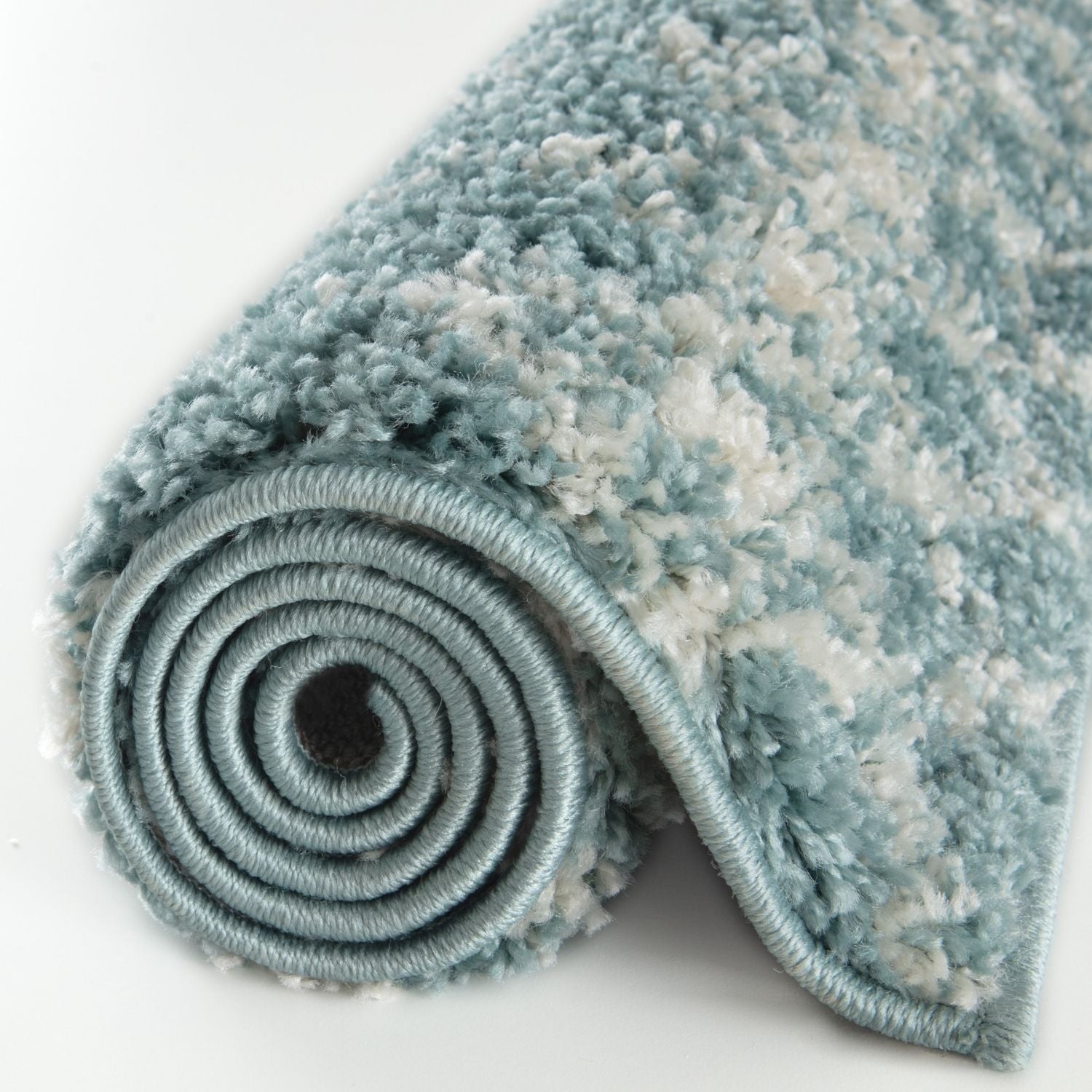 Moroccan Duck Egg Blue Shaggy Rug | 1050