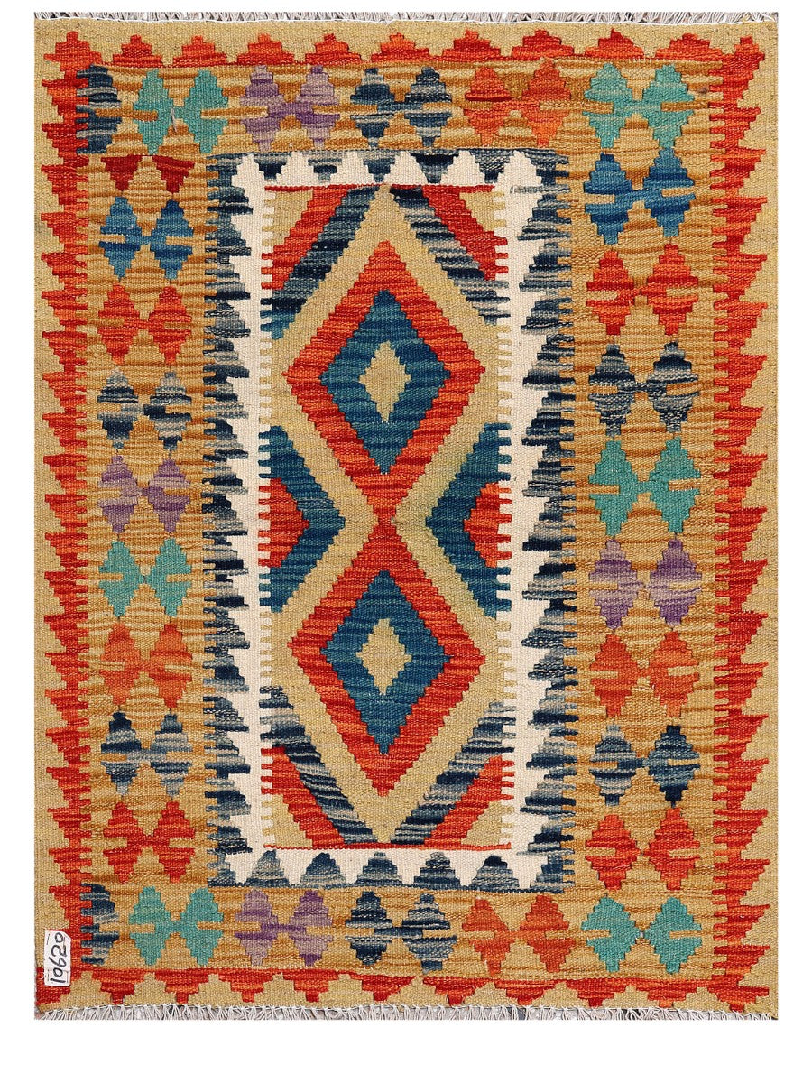 Maimana Afghanistan Kilim Rug - 112 x 93 cm