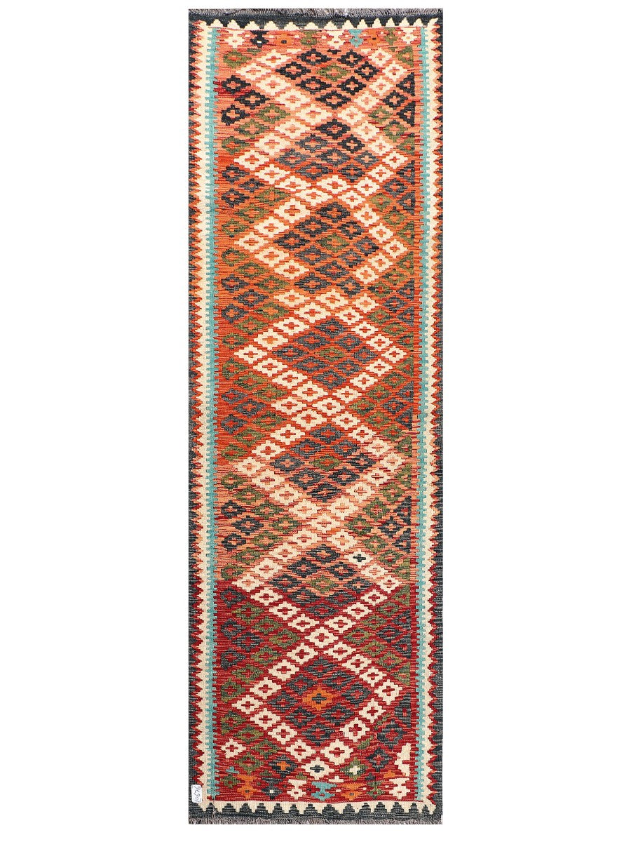 Maimana Afghanistan Kilim Runner - 296 x 94 cm
