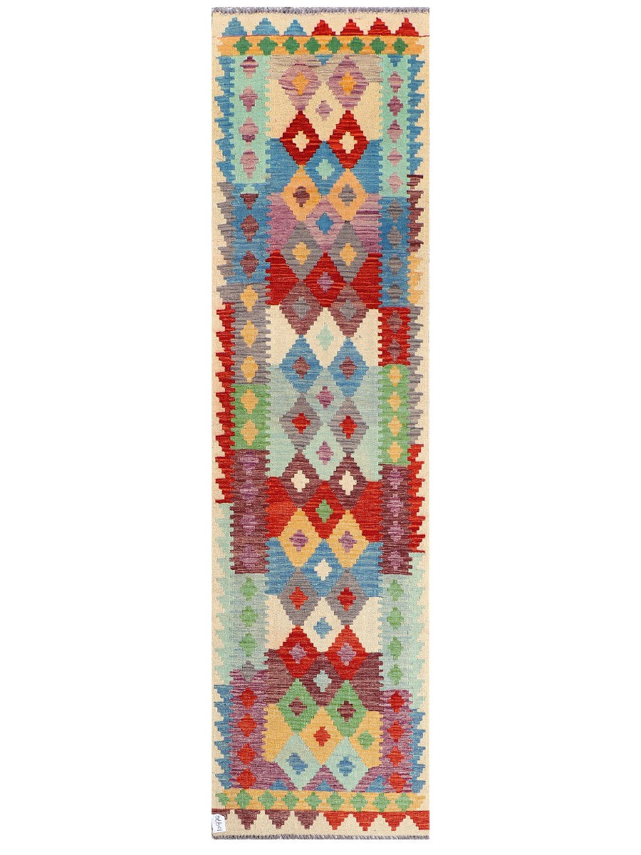 Maimana Afghanistan Kilim Runner - 300 x 80 cm