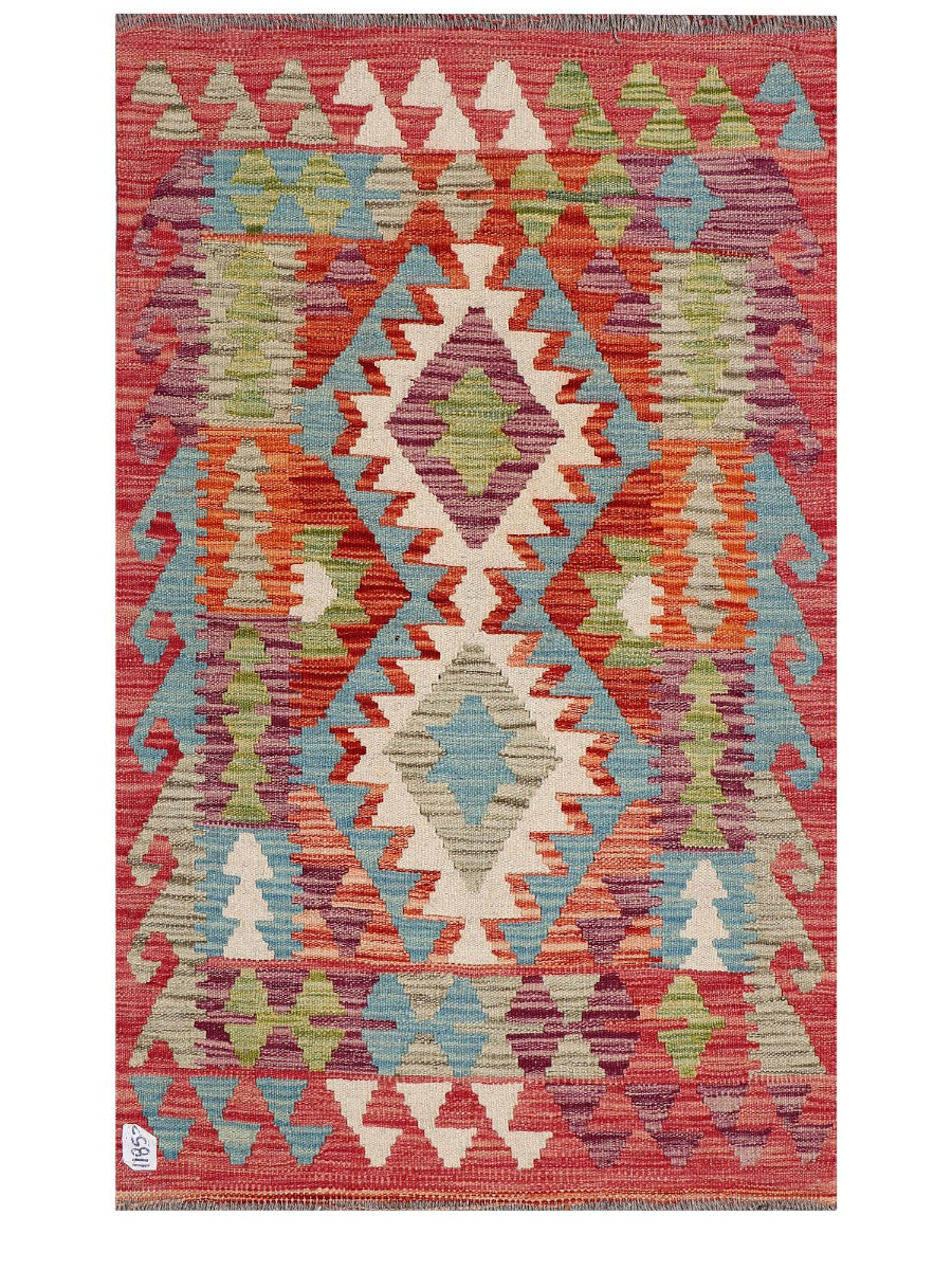 Maimana Afghanistan Kilim Rug - 121 x 76 cm