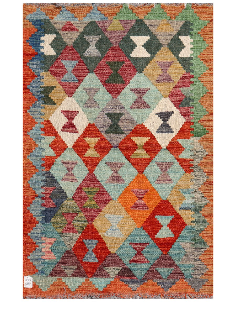 Maimana Afghanistan Kilim Rug - 119 x 80 cm