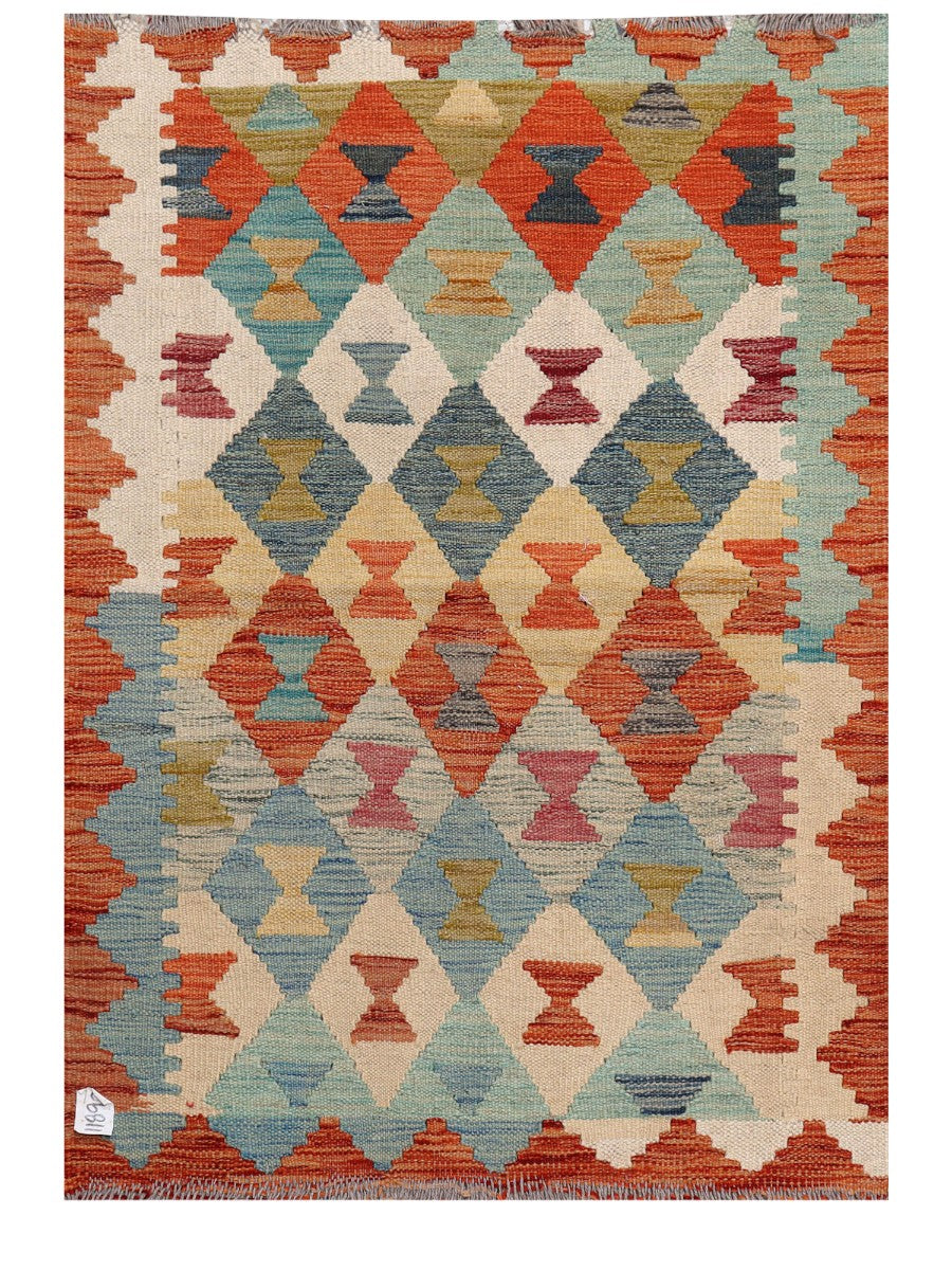 Maimana Afghanistan Kilim Rug - 114 x 82 cm