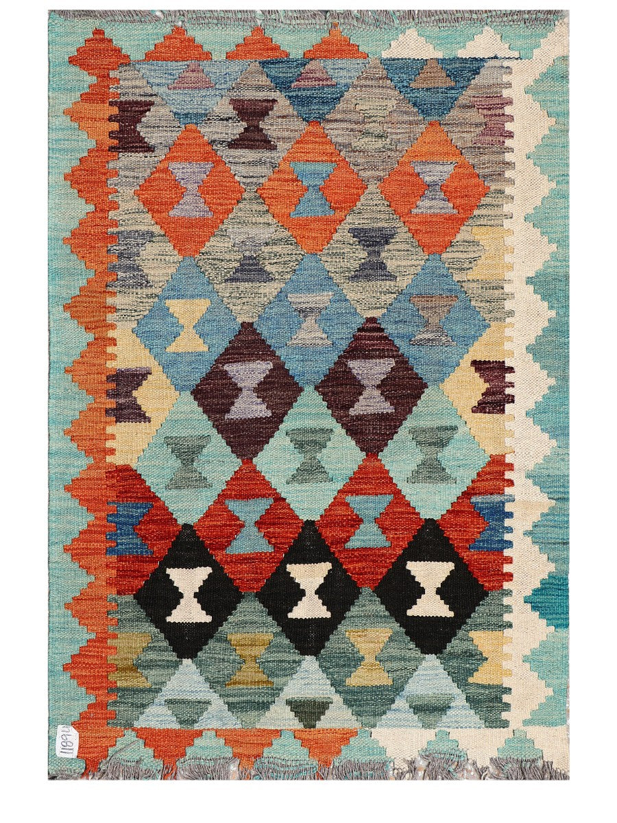 Maimana Afghanistan Kilim Rug - 116 x 82 cm